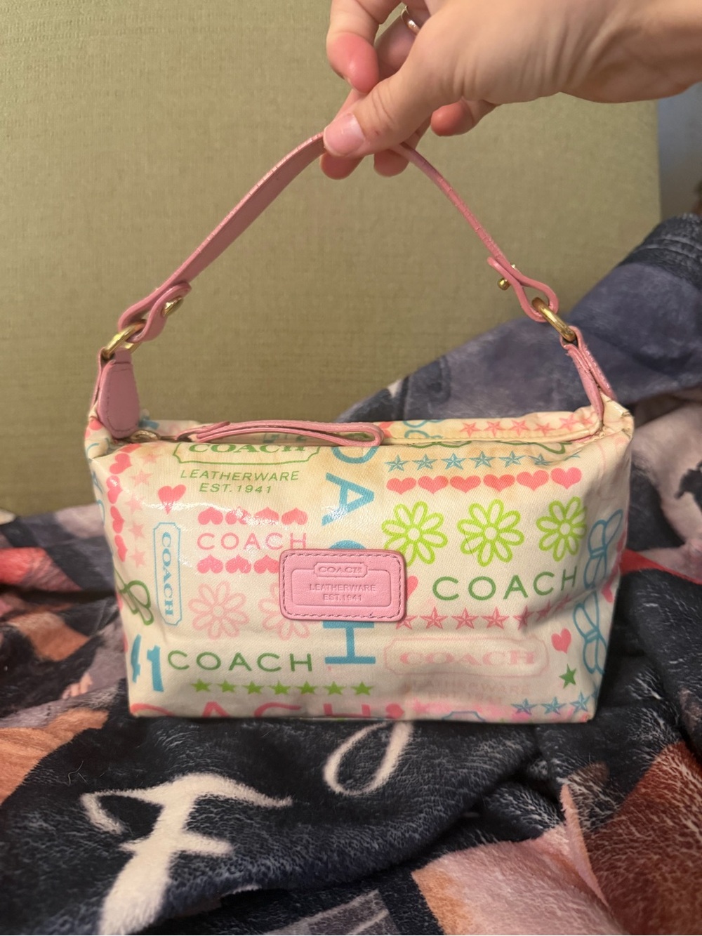 Vintage Y2K Coach Butterfly Graffiti Mini Shoulder Bag
